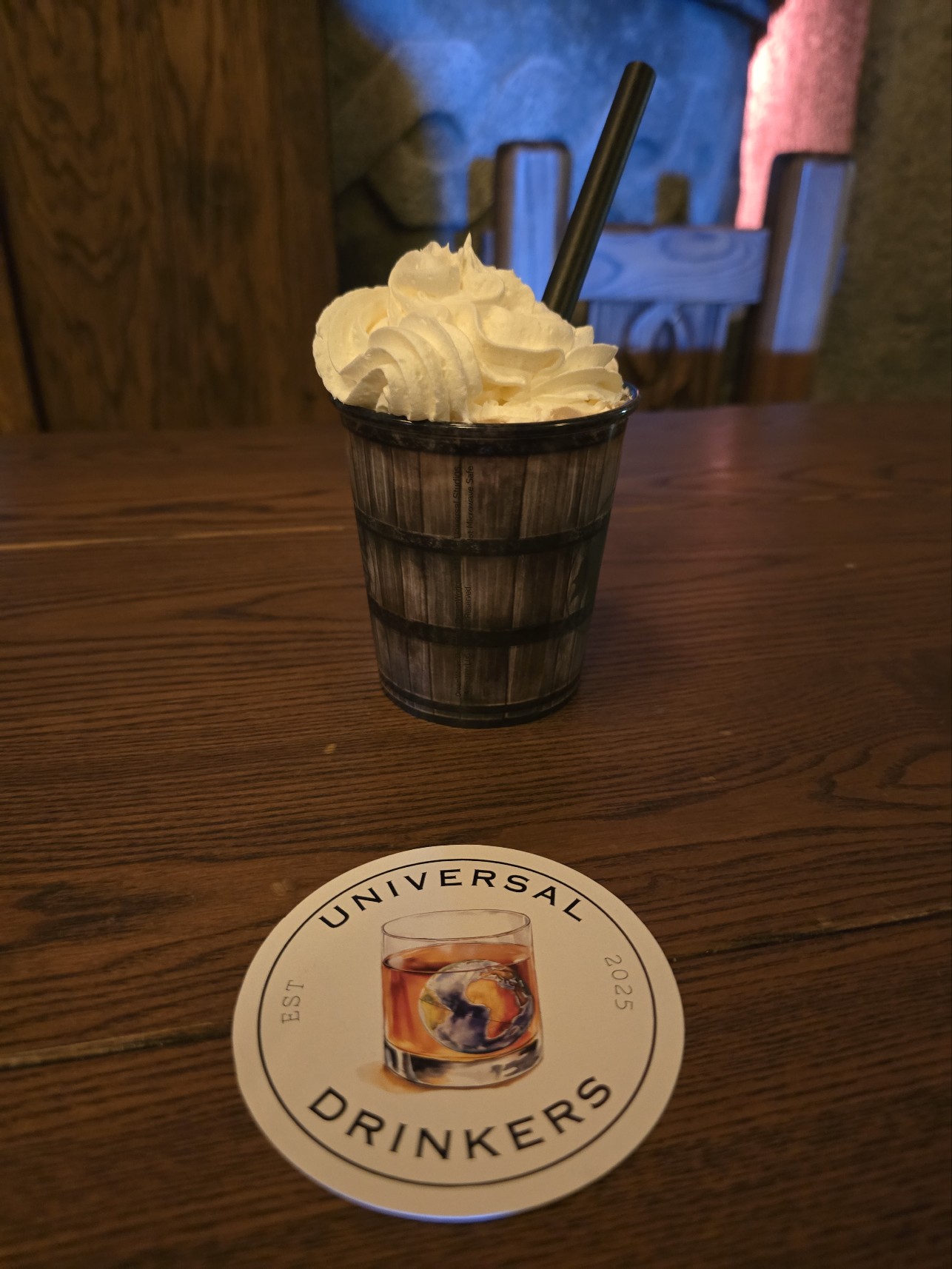 Gronckle's Bread Pudding topped with Yaknog anglaise at Mead Hall